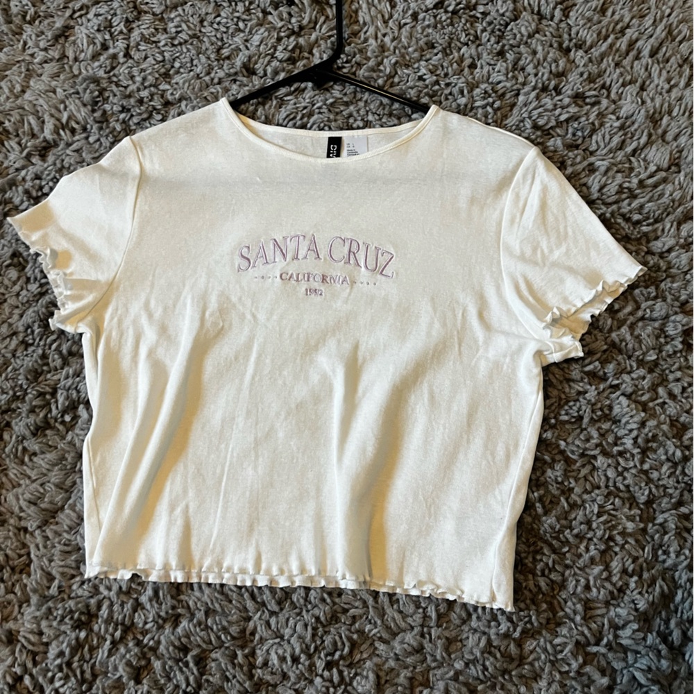 H&M cropped white baby tee